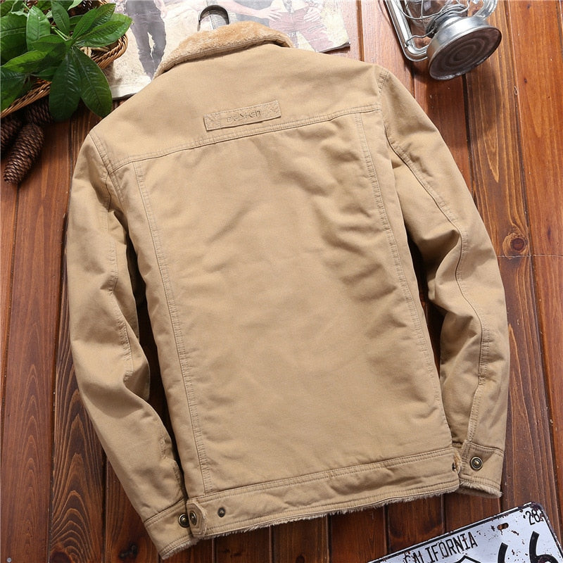 Casual Man Fleece Thick Warm Jacket