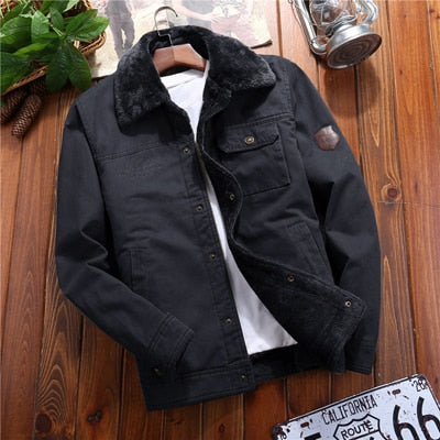 Casual Man Fleece Thick Warm Jacket