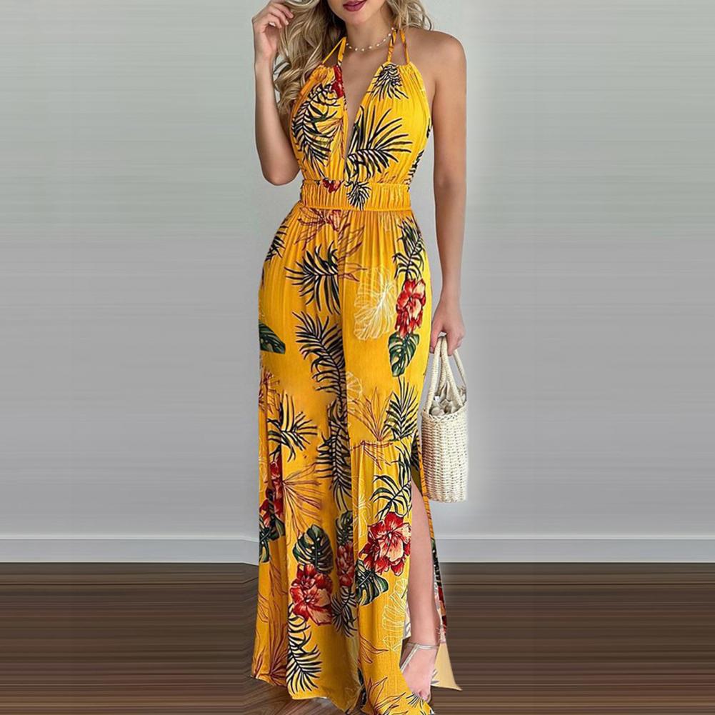 Boho Summer Sexy Floral Print Jumpsuits