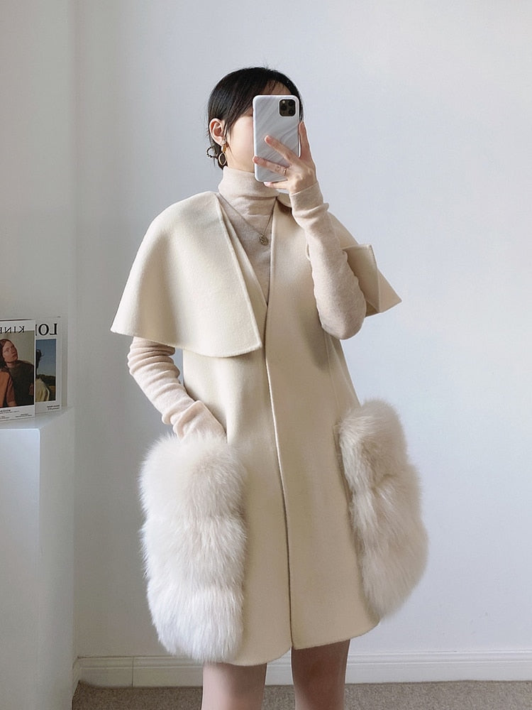 Luxury Long Real Fox Fur Jackets