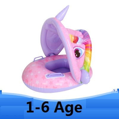 Inflatable Flamingo Kids Swimming Ring