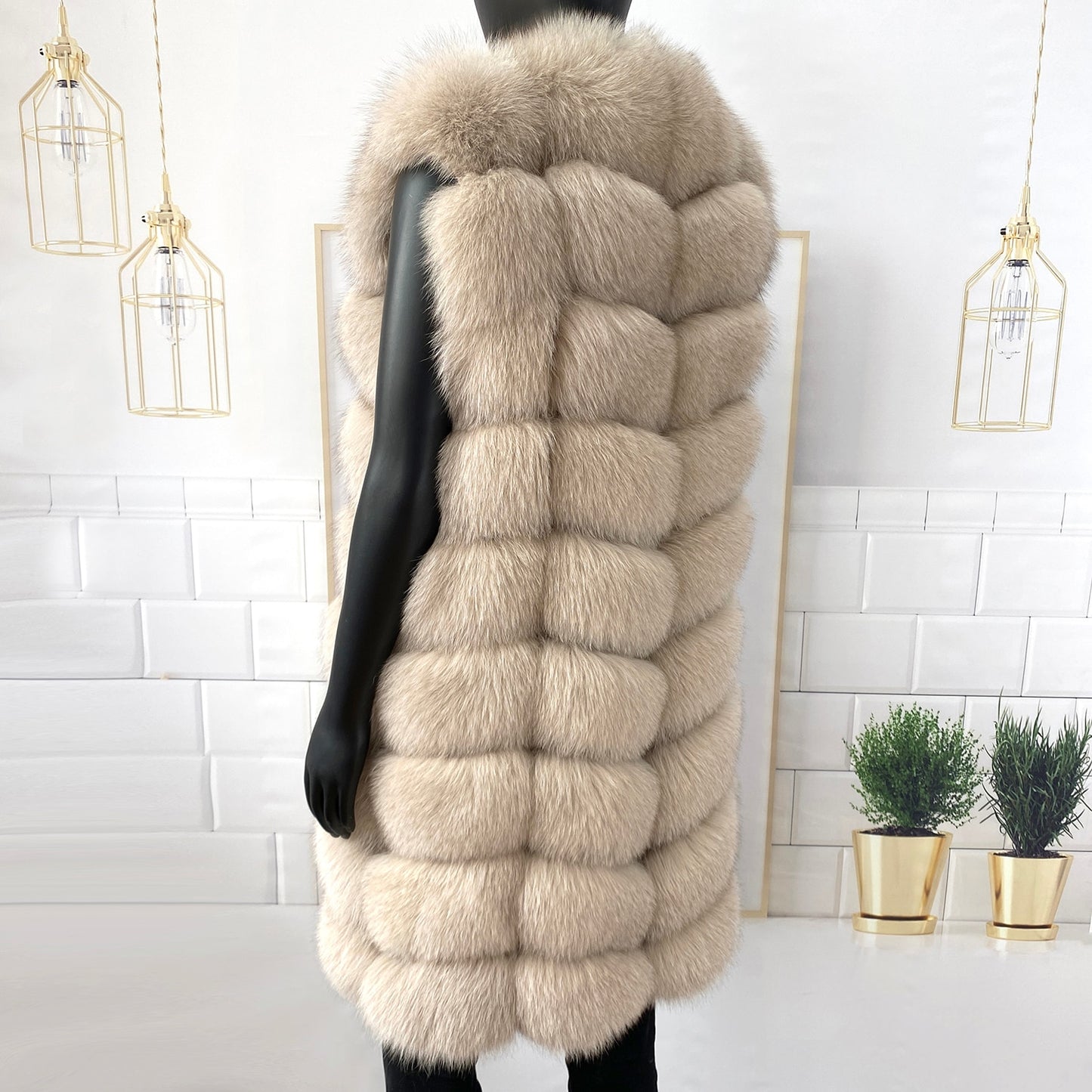 Luxury Real Fox Fur Coat