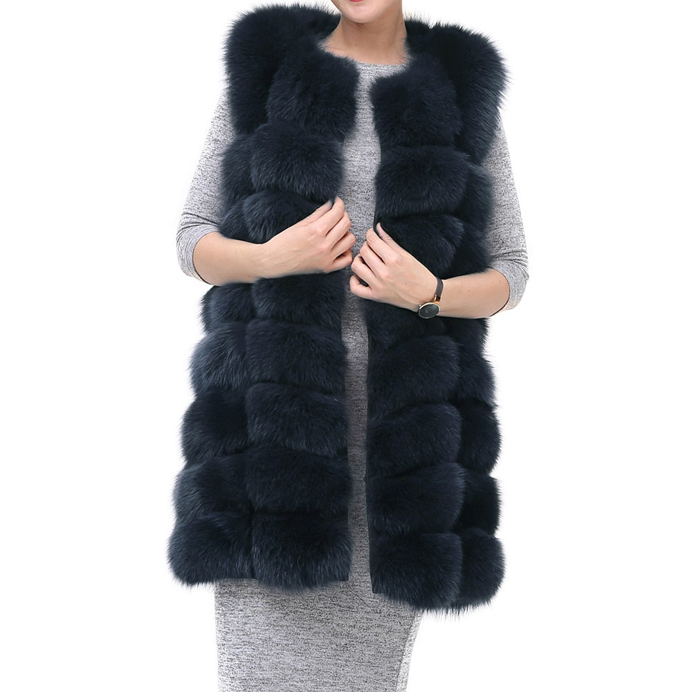 Luxury Real Fox Fur Coat