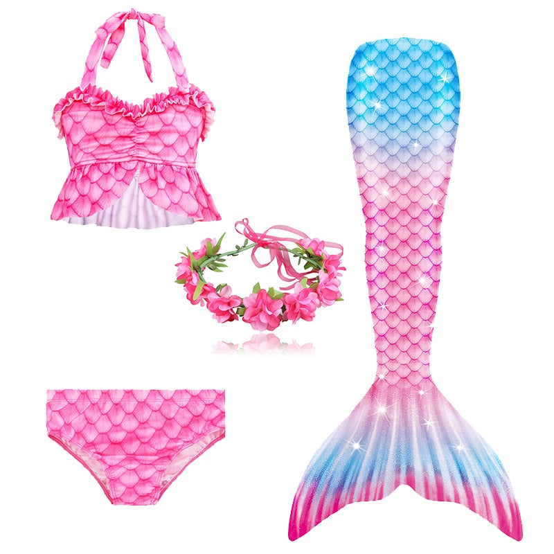 Little Mermaid Tail for Girls Swimming Suit