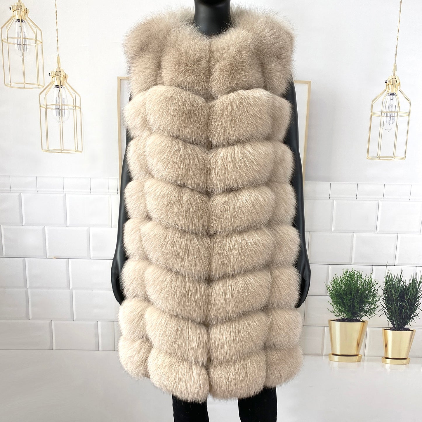 Luxury Real Fox Fur Coat