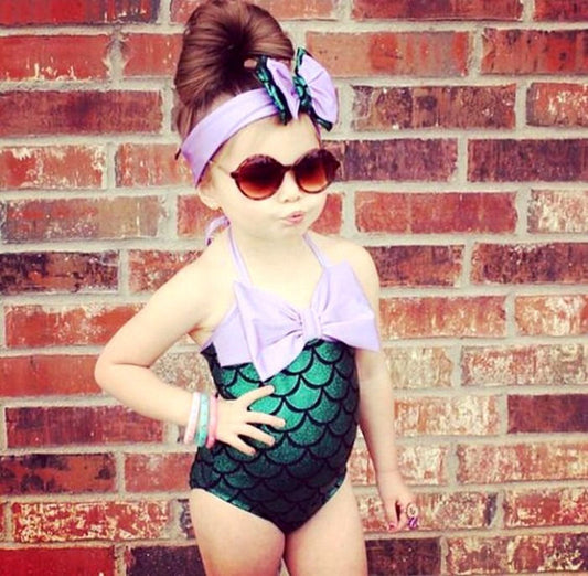 Girls Mermaid Bikini Set Swimsuit