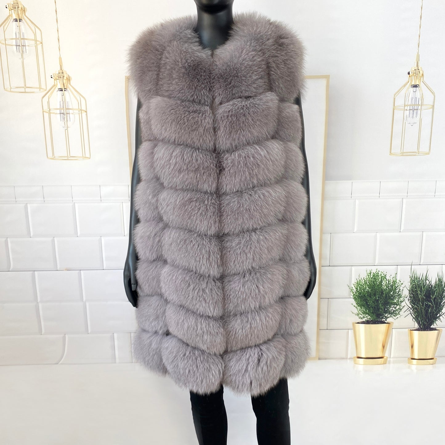 Luxury Real Fox Fur Coat