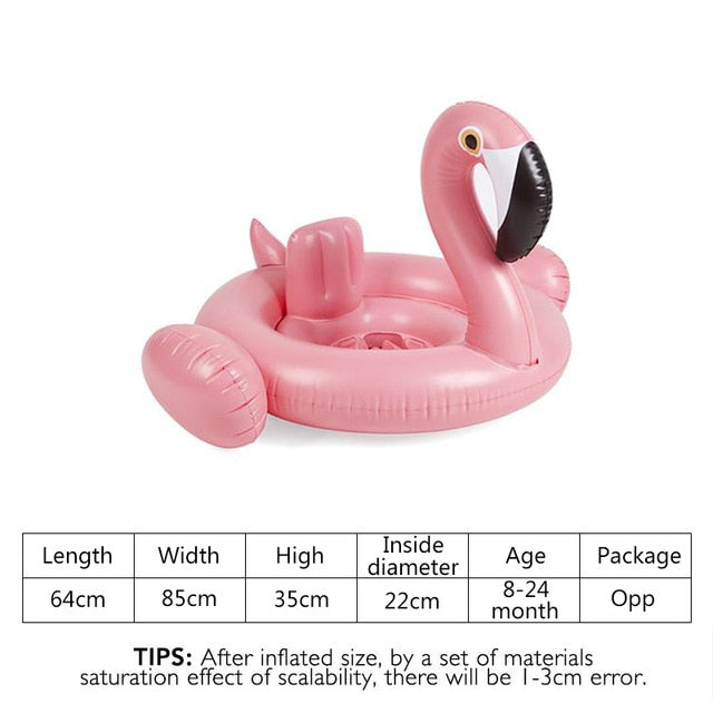 Inflatable Flamingo Kids Swimming Ring