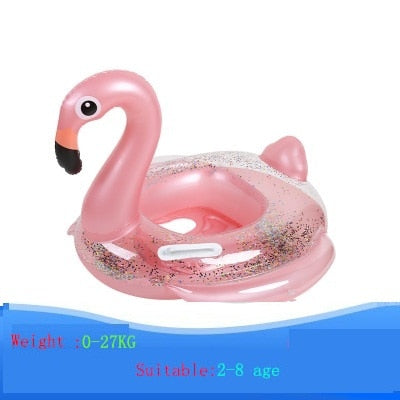 Inflatable Flamingo Kids Swimming Ring