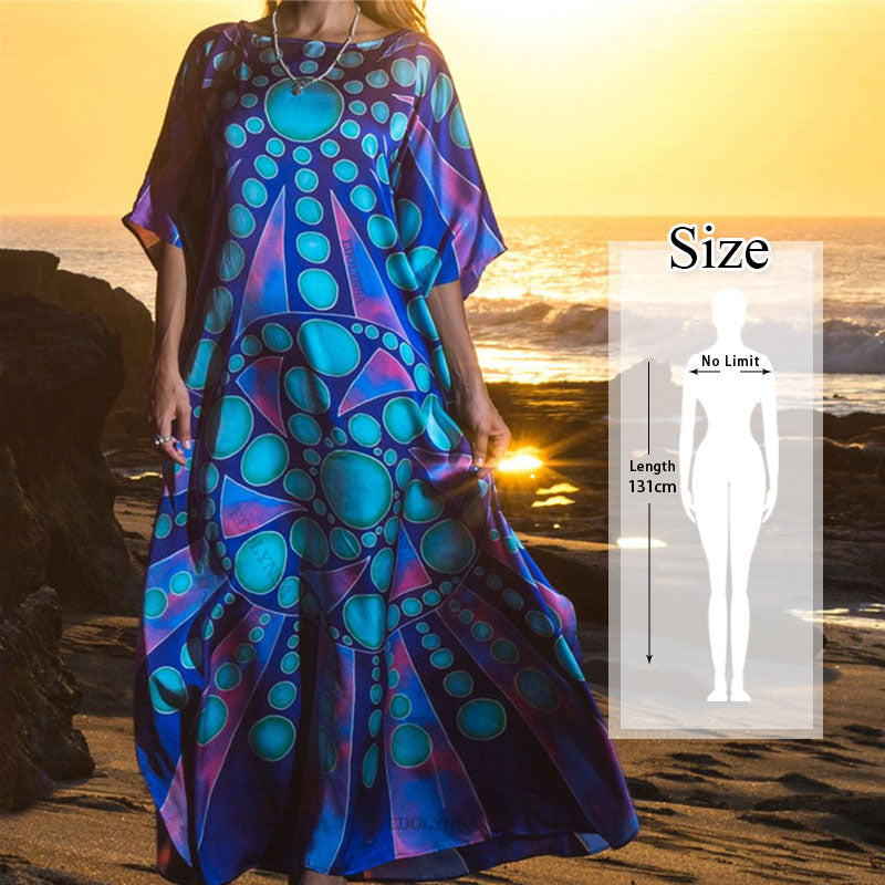 Beach Bohemian Printed Summer Dress Long Tunic