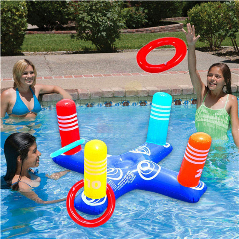 Swimming Pool Ring Game Inflatable Ring Throwing Ferrule