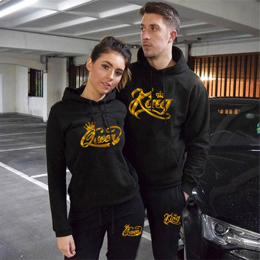 2-pieces Hoodies Couple Sportwear Suits