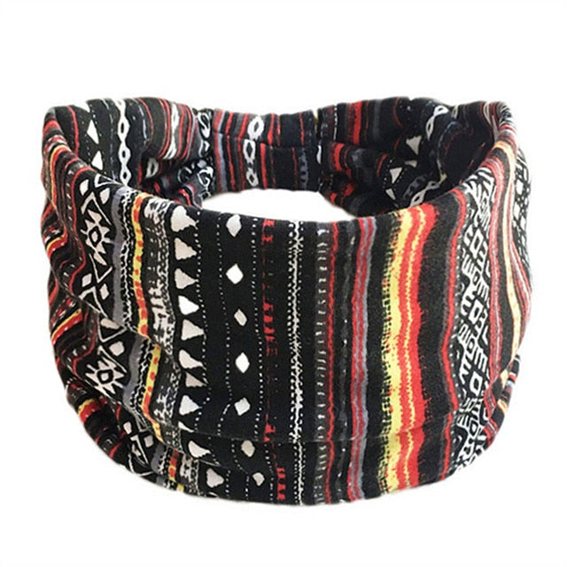 Boho Flower Print Soft Cotton Bandana Hair Accessories