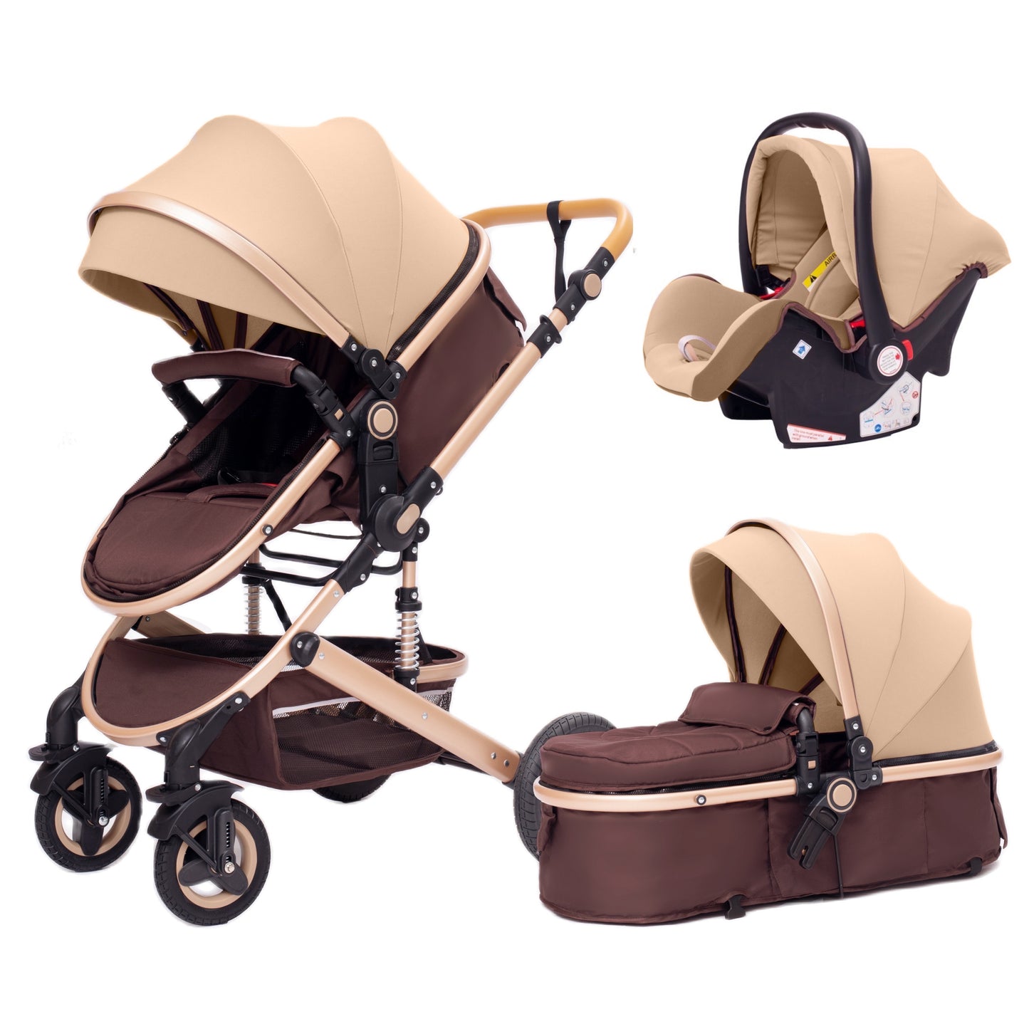 Luxurious Baby Stroller 3 in 1