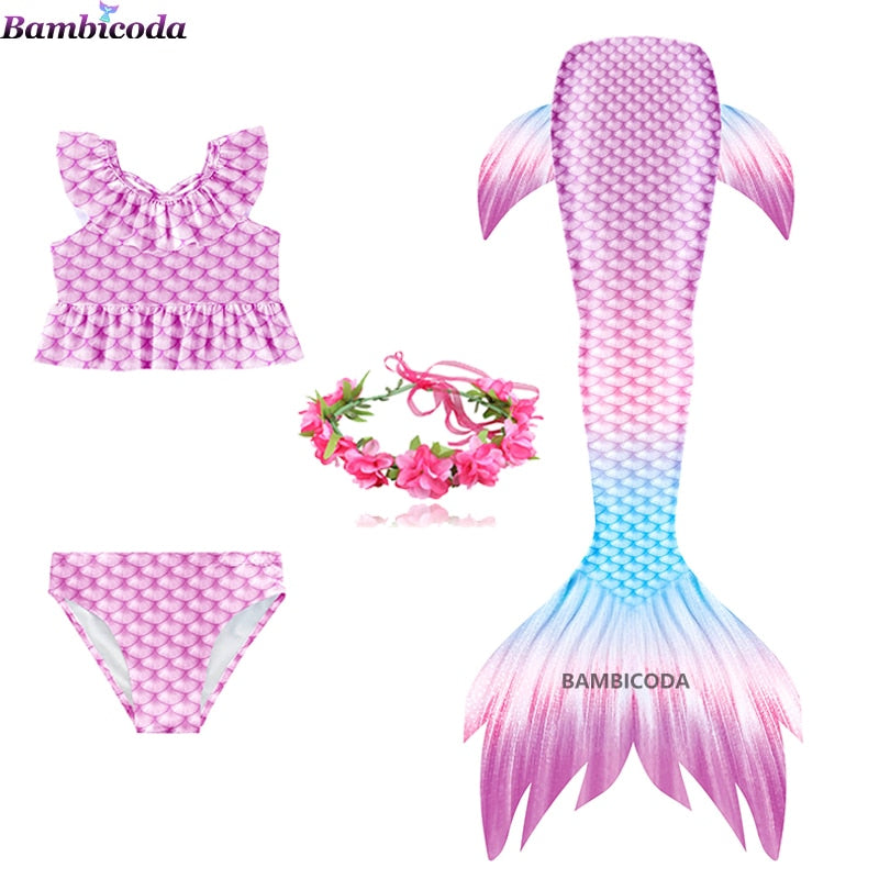 Little Mermaid Tail for Girls Swimming Suit