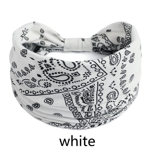 Boho Flower Print Soft Cotton Bandana Hair Accessories