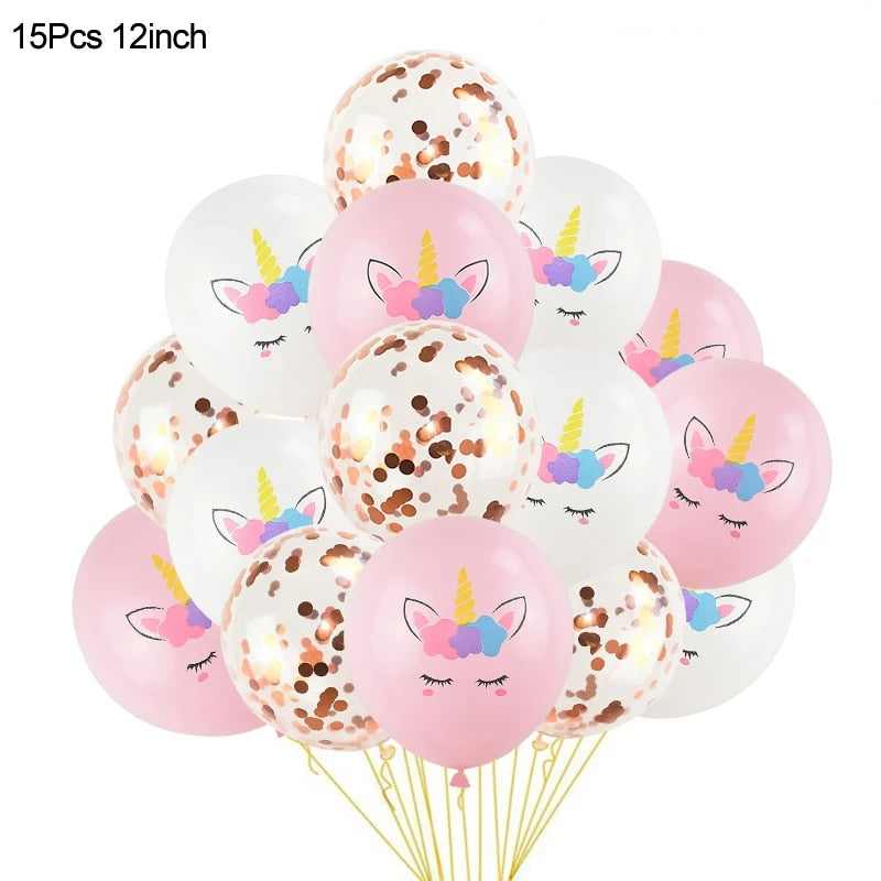 Unicorn Foil Balloons Birthday Party Theme