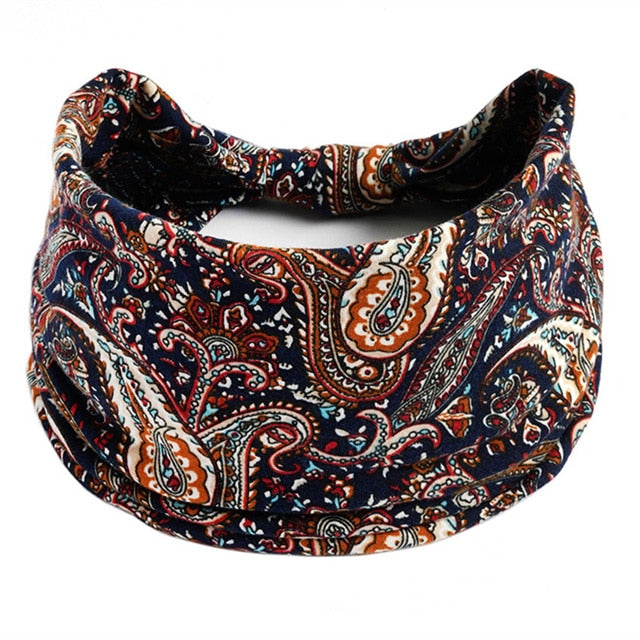 Boho Flower Print Soft Cotton Bandana Hair Accessories