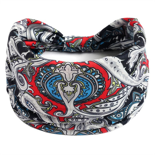 Boho Flower Print Soft Cotton Bandana Hair Accessories