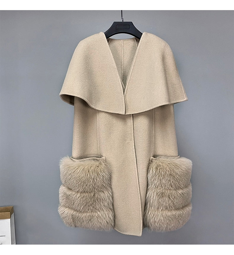 Luxury Long Real Fox Fur Jackets