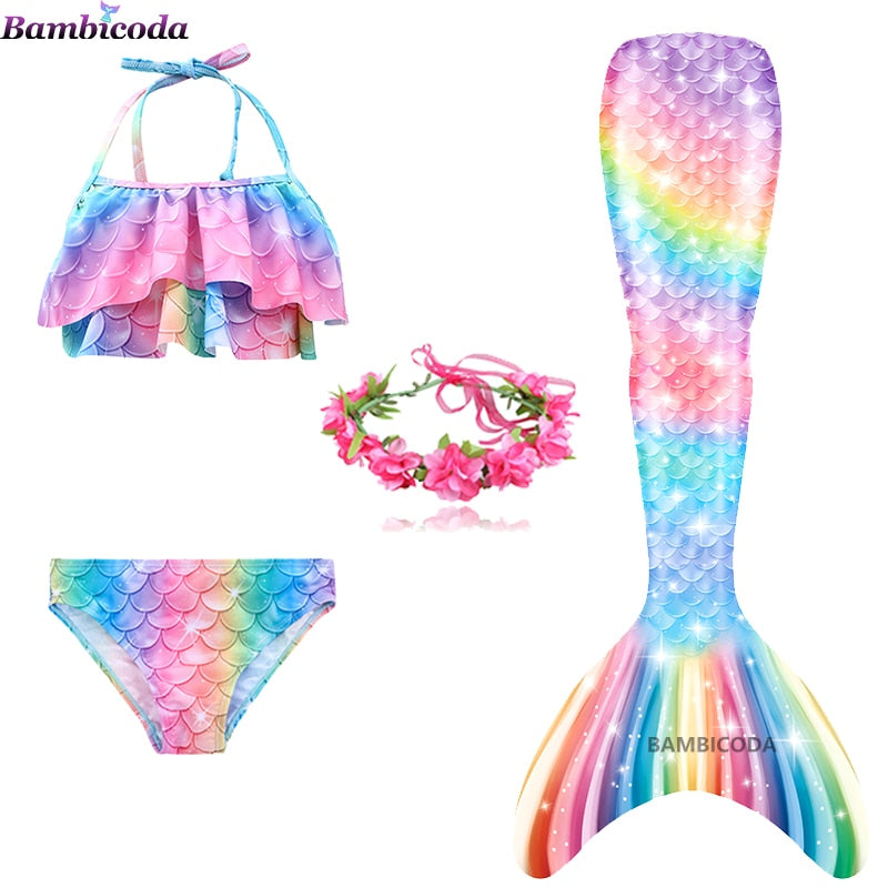 Little Mermaid Tail for Girls Swimming Suit