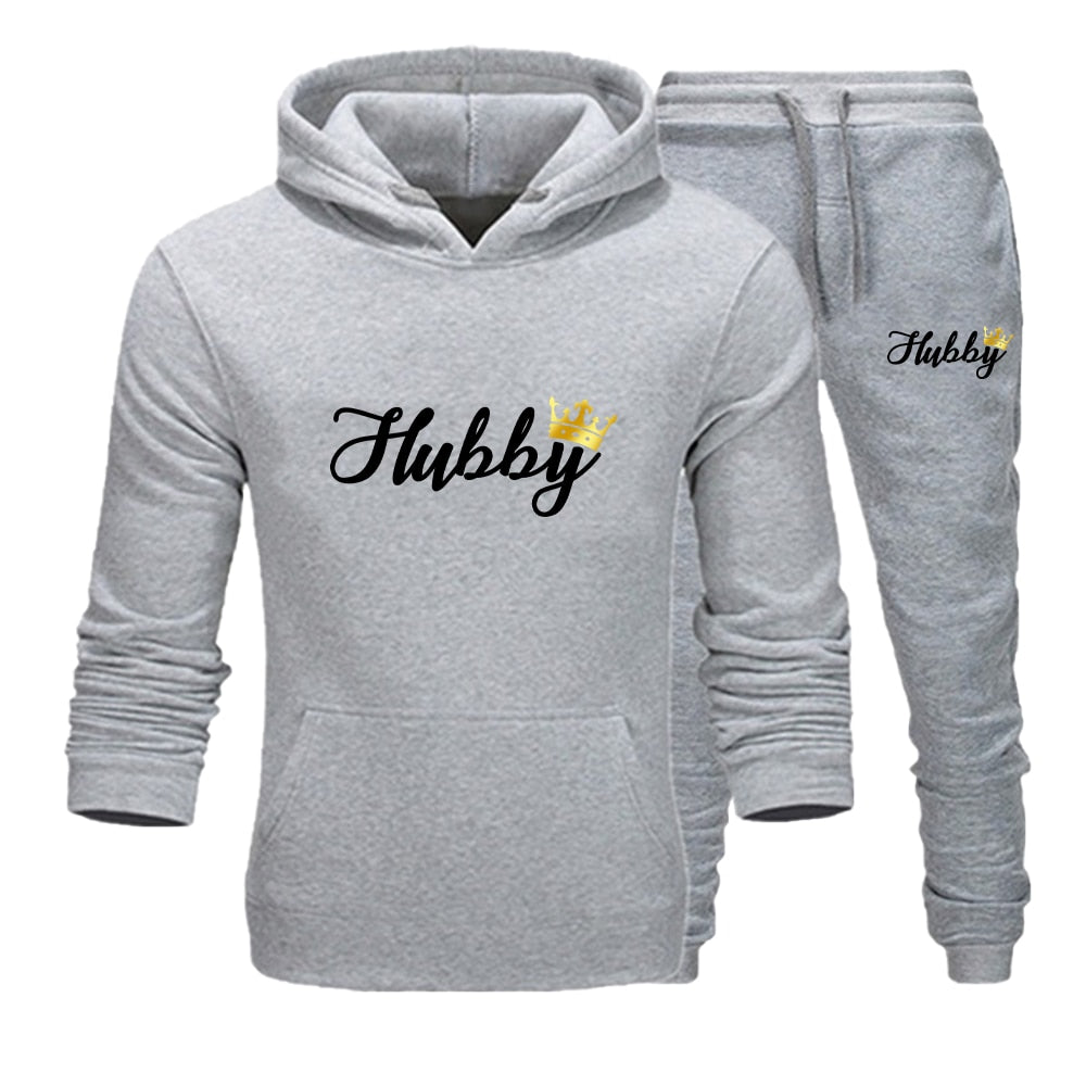 2 pieces Hoodies Couple Sportwear Suits