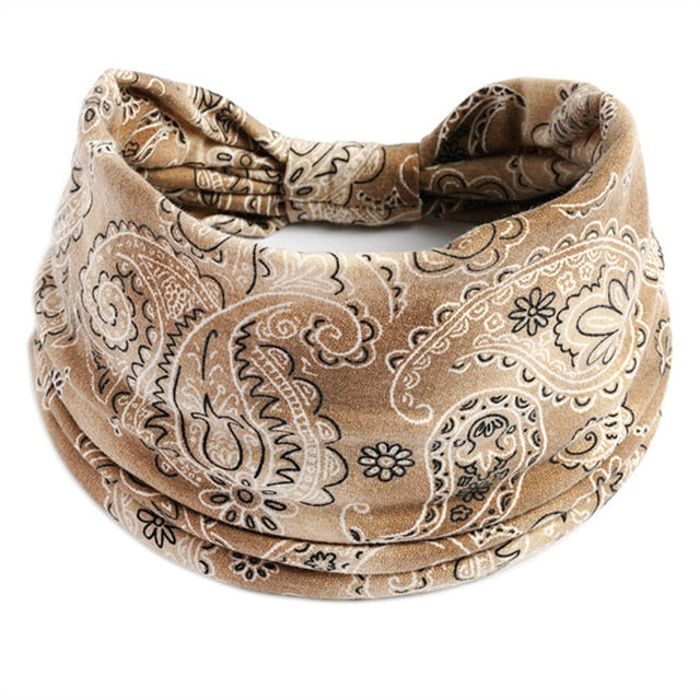 Boho Flower Print Soft Cotton Bandana Hair Accessories