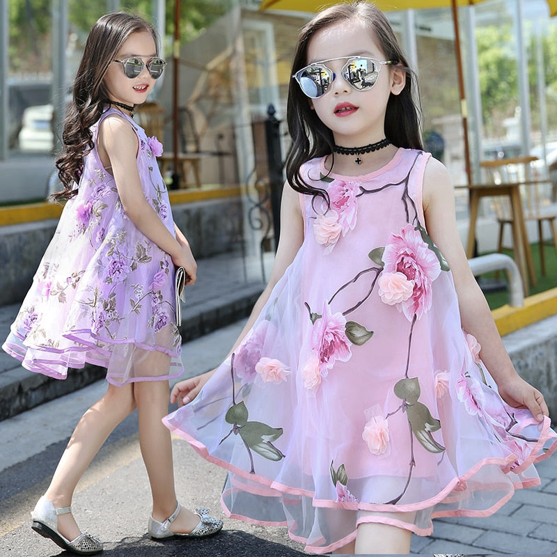 Bohemian Chiffon Summer Girls Flower Dress