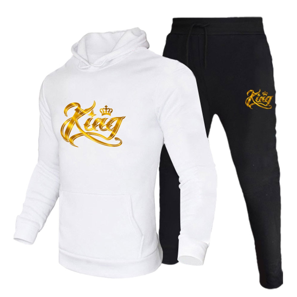 2-pieces Hoodies Couple Sportwear Suits