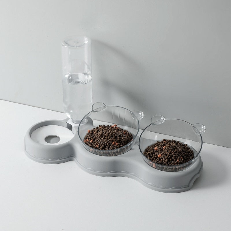 Pet Food Bowl With Water dispenser