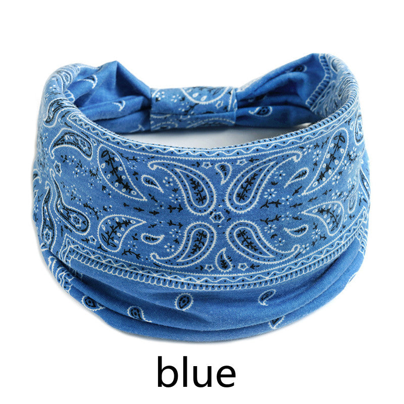 Boho Flower Print Soft Cotton Bandana Hair Accessories