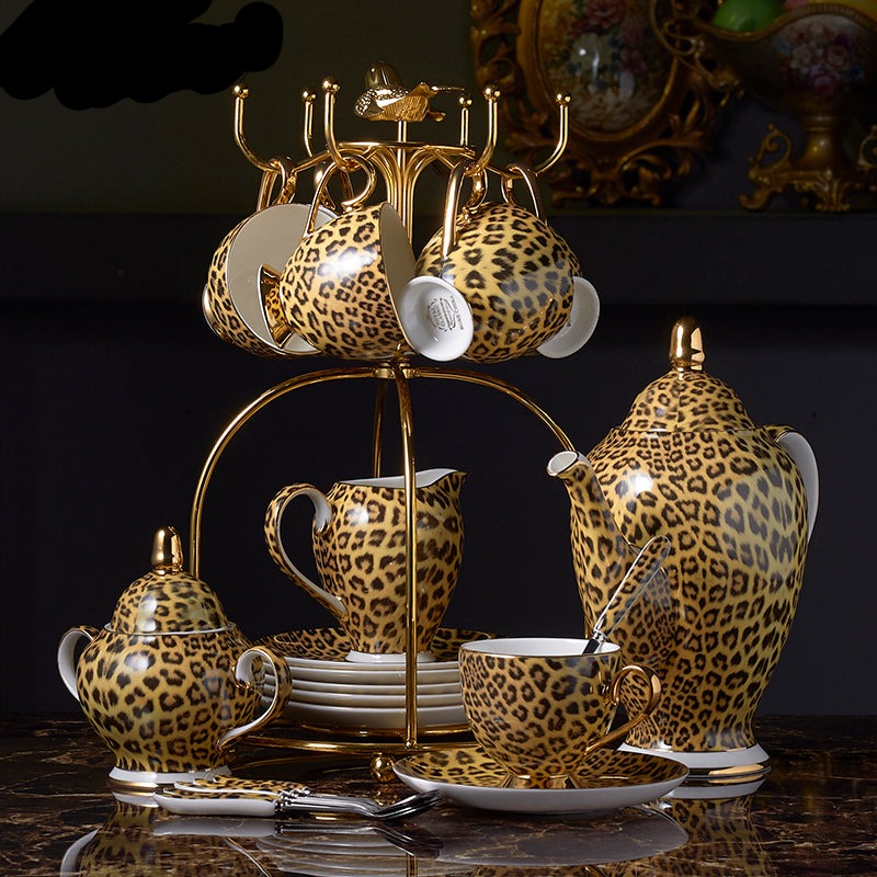 Luxury Leopard Style Coffee Set