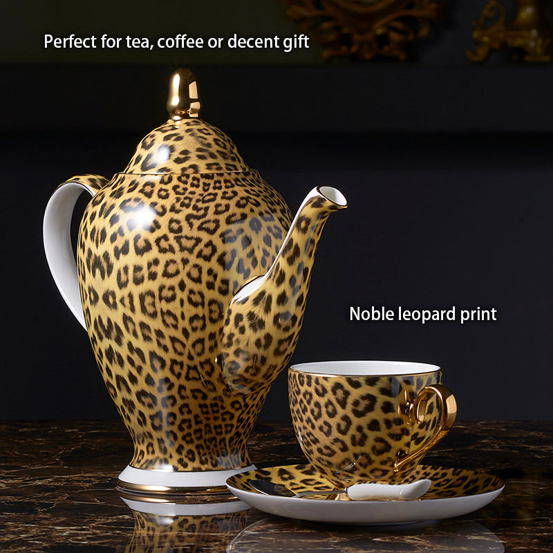 Luxury Leopard Style Coffee Set