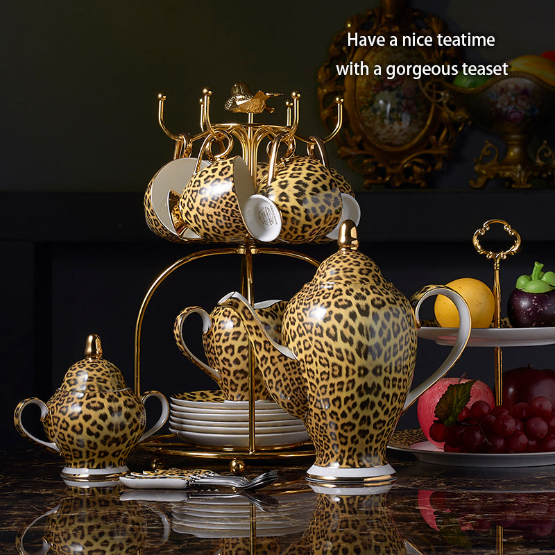 Luxury Leopard Style Coffee Set