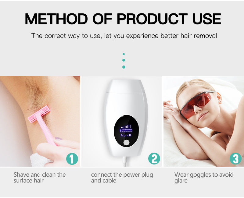 Painless IPL Laser Hair Removal Machine 600000 Flash Epilator