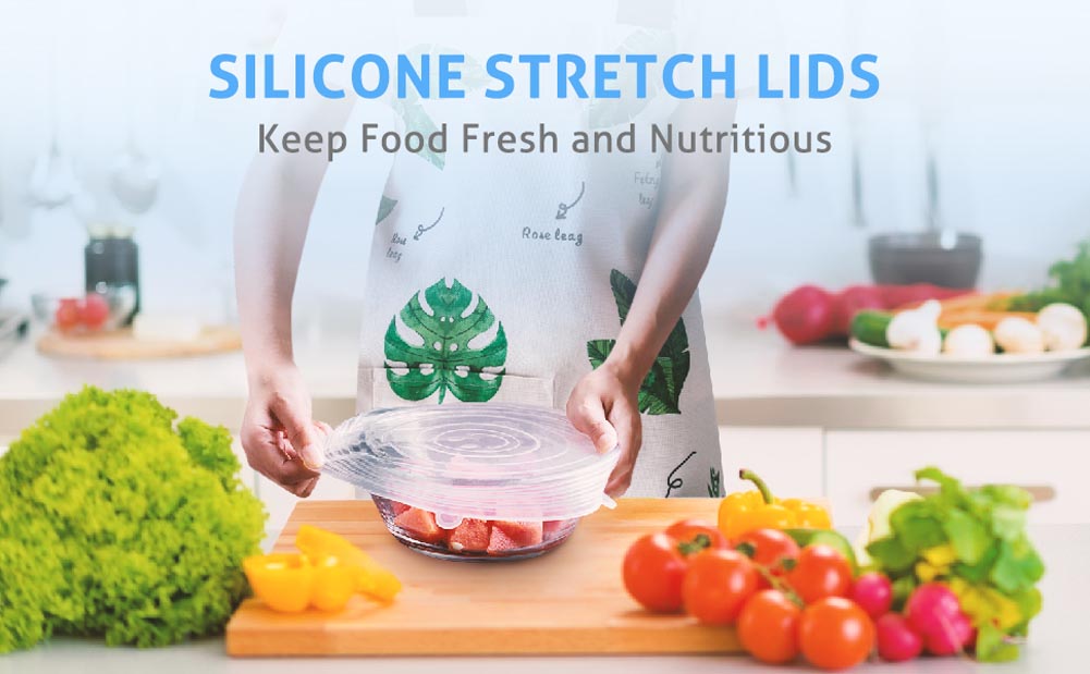 6 Pcs Food Silicone Cover Cap.