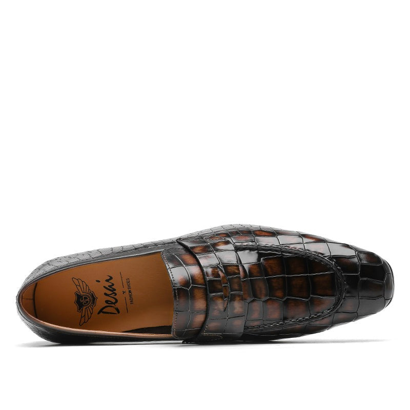 Crocodile Luxury Leather Loafer Shoes