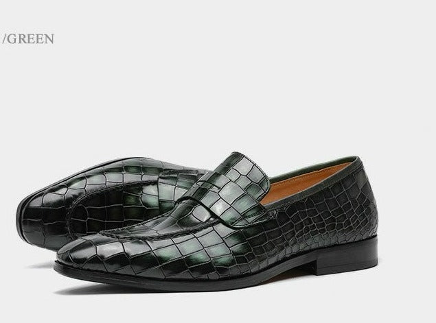 Crocodile Luxury Leather Loafer Shoes