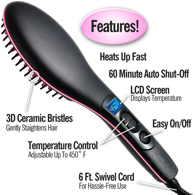 Hair Dryer Straightener Brush