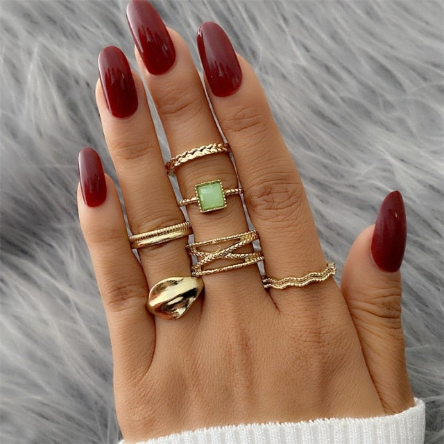 Bohemian Gold Set of  Rings