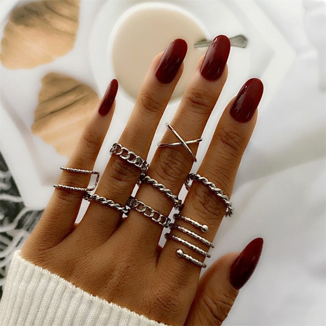 Bohemian Gold Set of  Rings