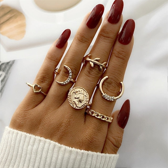 Bohemian Gold Set of  Rings