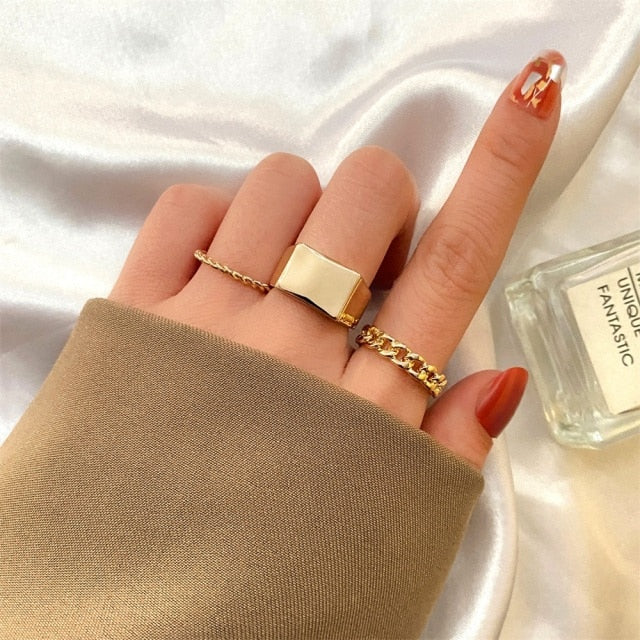 Bohemian Gold Set of  Rings