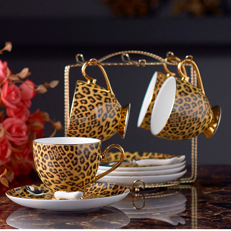 Luxury Leopard Style Coffee Set