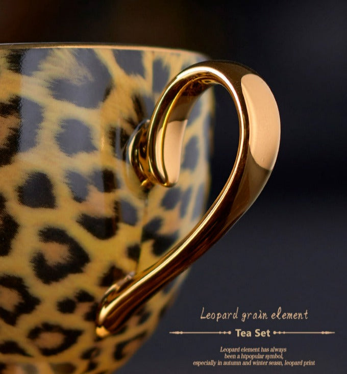 Luxury Leopard Style Coffee Set