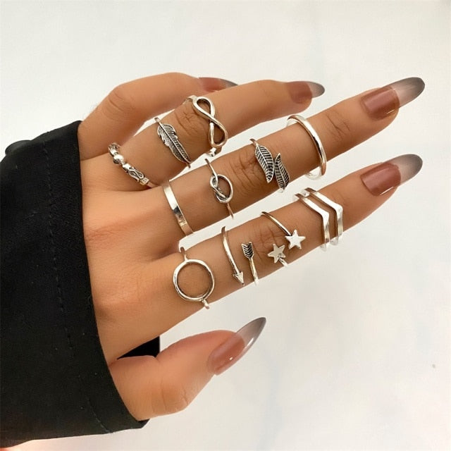 Bohemian Gold Set of  Rings