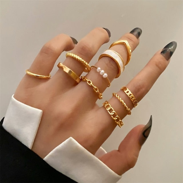 Gold Set of Rings