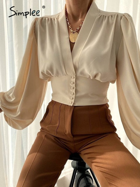 V-neck Woman blouse