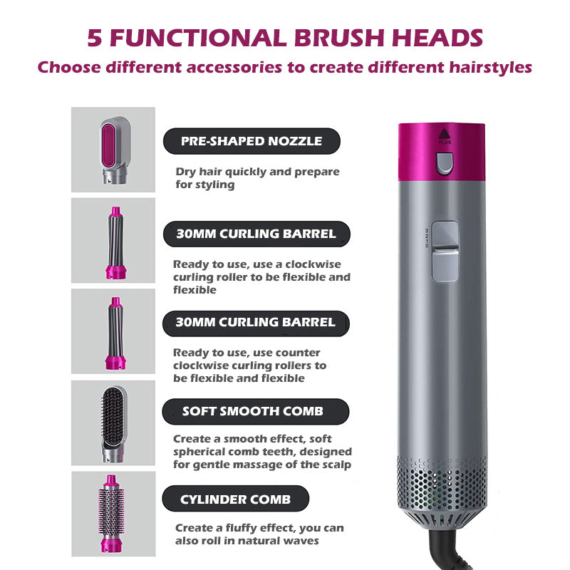 Hair Straightener Brush 5 In 1