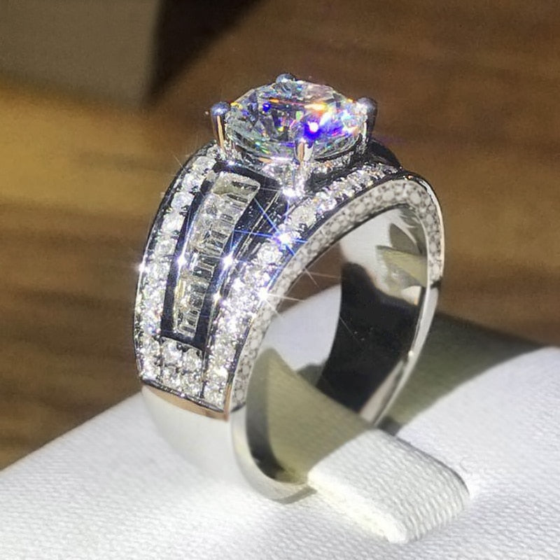 Luxury Wedding Rings with Brilliant Cubic Zirconia